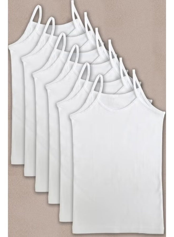 Mostess Girls' Undershirt 6 Pack Cotton Production - Image 1